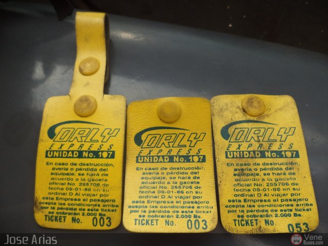 Pasajes Tickets y Boletos Orly Zulia de Vzla por Jos� Arias