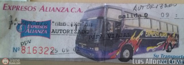 Pasajes Tickets y Boletos Expresos Alianza por Waldir Mata