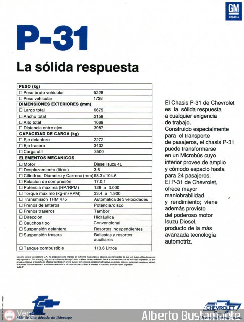Catlogos Folletos y Revistas P-31 por Alberto Bustamante