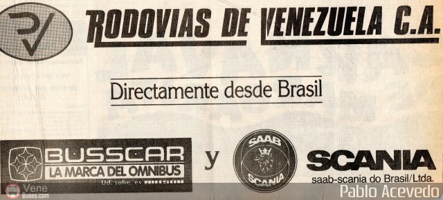 Pasajes Tickets y Boletos Rodovias de Vzla por Pablo Acevedo