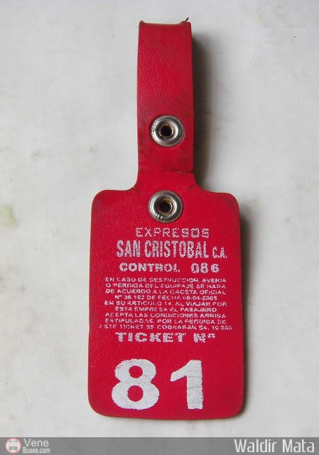 Pasajes Tickets y Boletos Expresos San Cristobal por Waldir Mata